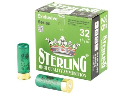 Sterling Exclusive 12 Gauge 2-3/4" #5 Bird 1-1/8 oz 25rds Shotshell - Reliable Bird Hunting - 8698779950811