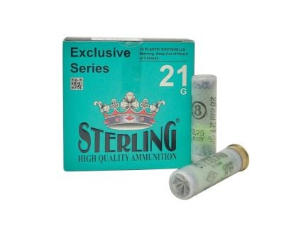 Sterling Exclusive 28 Gauge 2-3/4" #8 Bird 3/4 oz 25rds Shotshell - High-Quality Birdshot - 8698779969127