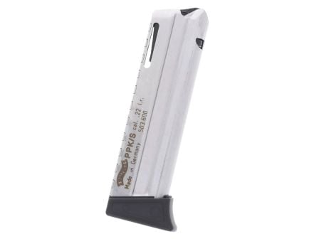 Walther PPK/S .22LR 10rd Magazine, Nickel - 503600