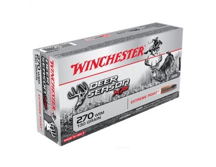 Winchester 270 WSM 130gr Extreme Point Deer Season Ammunition, 20 Round Box - X270SDS