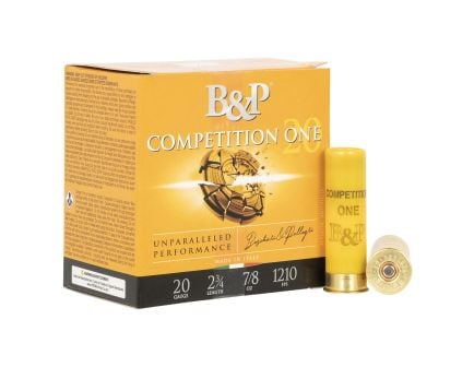 B&P Competition One 20 Gauge 2-3/4" #7.5 7/8 oz 25rds Shotshell - Target and Sporting Load - 20B78CP7