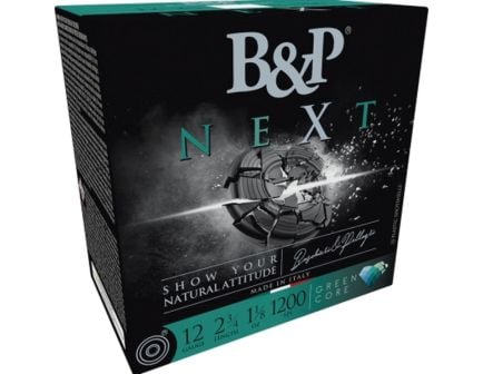 B&P Next 12 Gauge 2-3/4" #8 Shot 1-1/8oz Shotshells, 25Rds