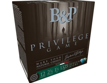 B&P Privilege Game 12 Gauge 2-3/4" #6 Shot 1-1/5 oz Shotshell 25rds
