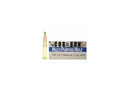 Cor-Bon 300 AAC Blackout 125gr Multi Purpose Rifle Ammunition - MPR300AAC125/20