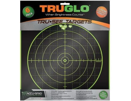 TruGlo Tru See 12" x 12" Splatter Self-Adhesive 100 yd Target, Fluorescent Green/Black, 6/pack - TG10A6