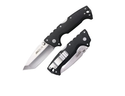 Cold Steel AD-10 Lite Folding Knife Tanto, Black - Lightweight Design, Durable Locking Mechanism, Ideal for EDC and Tactical Use - CS-FL-AD10T