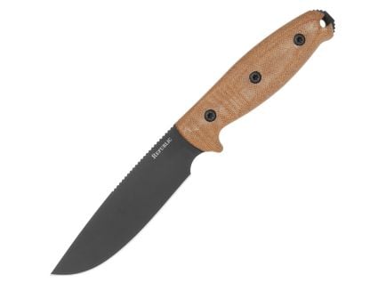 Cold Steel Republic Bushcraft Fixed Knife Drop Point Natural - Full Tang, Ideal for Bushcraft and Survival Situations - CS-FX-50FLD