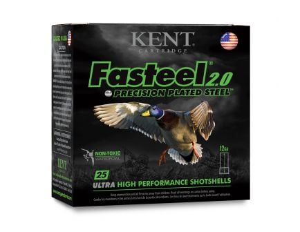 Kent Cartridge 12 GA 2-3/4" #6 Fast Steel Precision Plated Steel 25 Shotshells - K122FS30-6