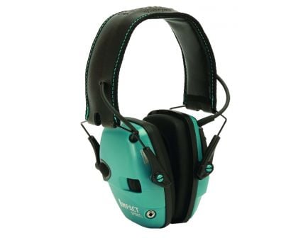 Howard Leight Impact Sport 22 dB Sound Amplification Over the Head Electronic Earmuff, Teal - R02521