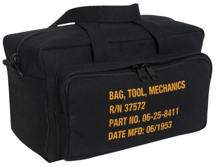 Rothco G.I. Type Zipper Pocket Mechanics Tool Bag With Military Stencil - Black