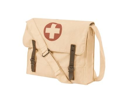 Rothco Vintage Medic Canvas Bag With Cross - Khaki