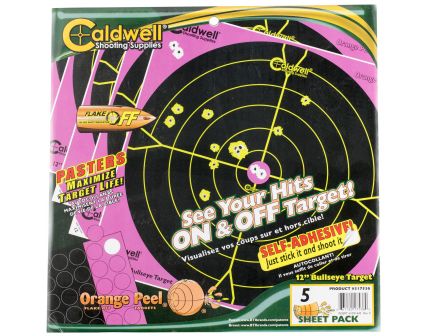 Caldwell Orange Peel 12" Flake Off Self-Adhesive Shooting Target, 5 Pack - 317536