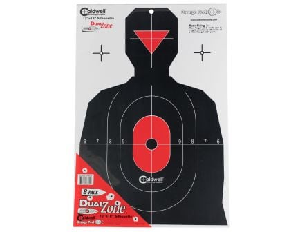Caldwell 12" x 18" Silhouette Flake Off DualZone Target, 8/pack - 308214
