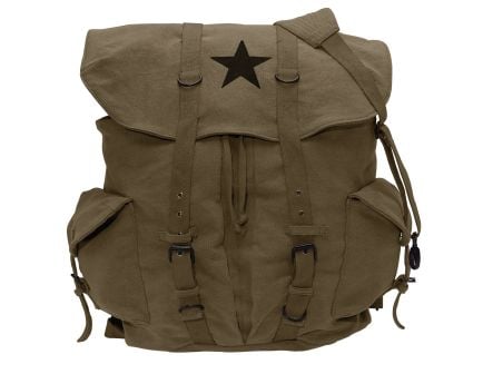 Rothco Vintage Weekender Canvas Backpack With Star