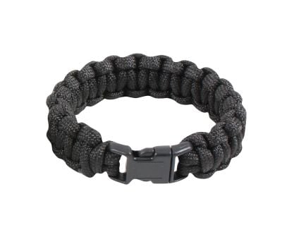 Rothco Paracord Bracelet - Black, 9 In