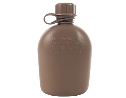 Genuine G.I. 3 Piece 1 Quart Plastic Canteen - Coyote Brown