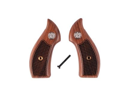 Smith & Wesson Round Service Dymondwood Grip Fits Smith & Wesson J-Frame, Brown