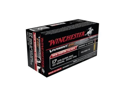 Winchester Varmint HV .17WSM 20gr Rimfire Ammunition, 50 Rounds