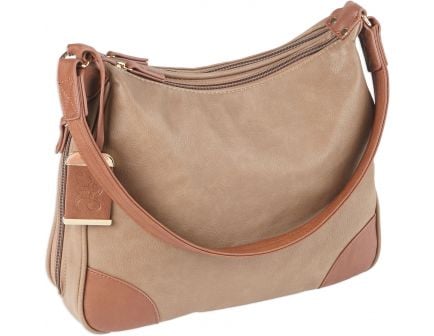 Bulldog Cases Hobo Purse w/ Holster, Taupe with Tan Trim - BDP-014