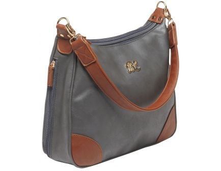 Bulldog Cases Hobo Purse w/ Holster, Gray with Tan Trim - BDP-018