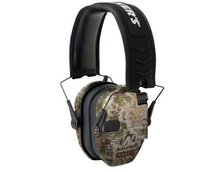 Walkers Game Ear Razor Slim Shooting 23 dB Over the Head Electronic Folding Earmuff, Kryptek Camo - GWPRSEMKPT