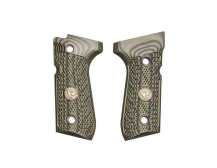 Wilson Combat Checkered Grip Fits Beretta 92/Beretta 96 Full-Size, Dirty Olive