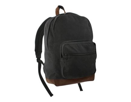 Rothco Vintage Canvas Teardrop Backpack With Leather Accents - Black