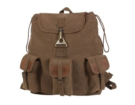 Rothco Vintage Canvas Wayfarer Backpack With Leather Accents