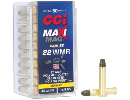 CCI Maxi Mag 46 gr SHP 22 WMR Ammo