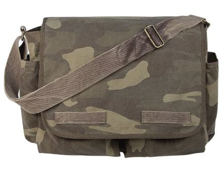 Rothco Classic Canvas Messenger Bag - Woodland Camo