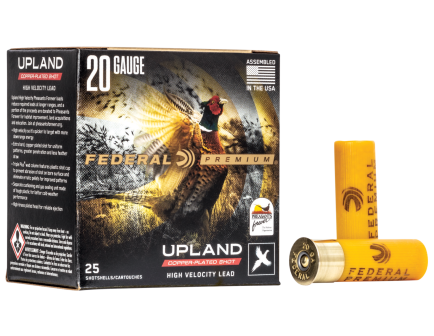 Federal Wing-Shok Pheasant 2.75" 1 oz 7.5 Shot 20ga Ammunition, 25rds - PF20475
