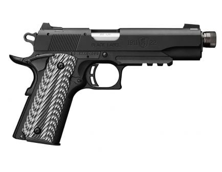 Browning 1911-22 Black Label Suppressor Ready Full Size .22lr Pistol w/ Rail, Matte - 051820490