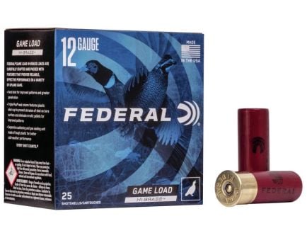 Federal 12ga 2.75" 3.75DE 1.25oz #5 “Game-Shok” HB Lead Shotshell Ammunition 25rds