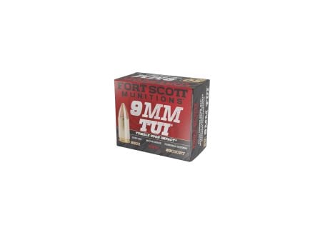Fort Scott Munitions Self Defense Tumble Upon Impact 9mm 80 gr Ammo SCS - 20rds - 9MM080SCVNIC