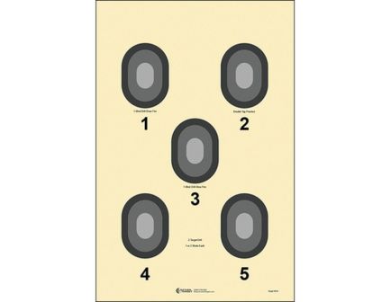 Action Target 5-Bullseye Target, Dark Gray/Light Gray
