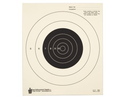 Action Target 25 Yard Bulls-Eye Target, Heavy Tagboard Paper, 10.5"x 12", 100 Pack B-16-100