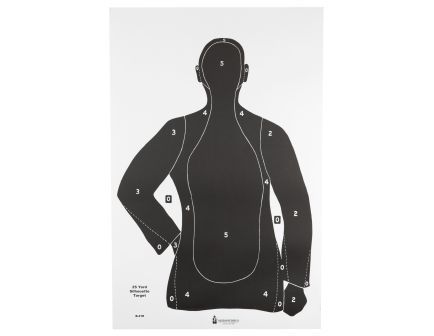 Action Target B-21E, Black Cardstock Target, 23"x35", 100 Per Box B-21EBLACK-100