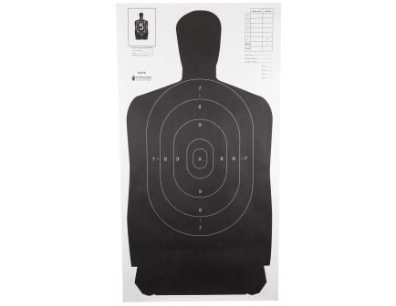 Action Target Standard Target, Full Size Black Silhouette, 24"x45", 100 Per Box B-27SBLACK-100