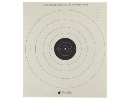 Action Target B-8 Timed And Rapid Fire Target, Black Bull's-Eye, 21"x24", 100 Per Box B-8-100