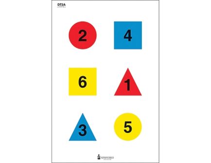 Action Target Discretionary Command Version 2-A Training Target, Black/Blue/Red/Yellow