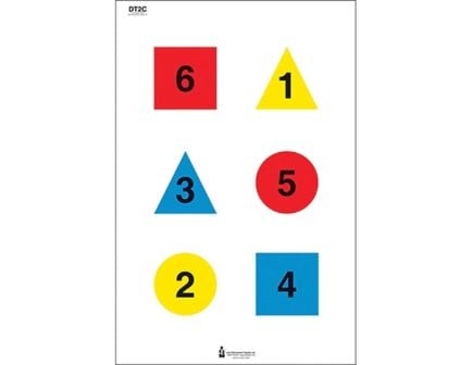 Action Target Discretionary Command Version 2-C Training Target, Black/Blue/Red/Yellow