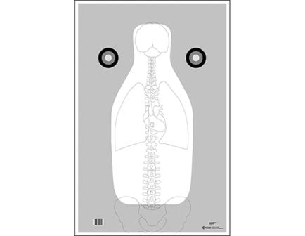 Action Target FBI Q Version 2 Target w/Vital Anatomy, Black/White/Gray