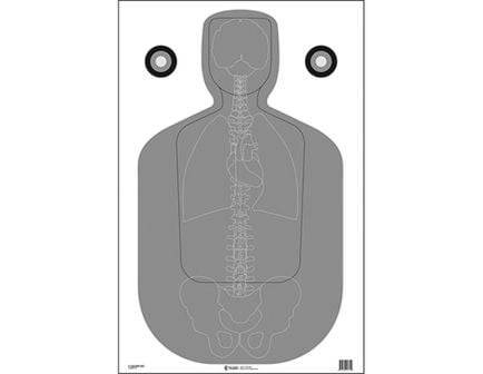 Action Target TQ-21 Qualification Target w/Vital Anatomy, White/Gray