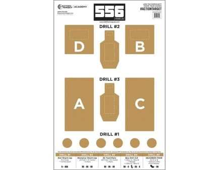 Action Target 556 Training Lab Target, Brown/White