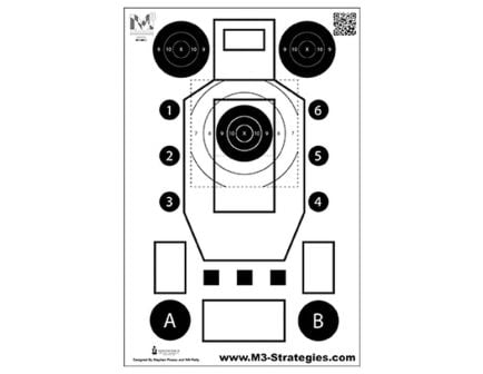 Action Target M3 Strategies Version 3 Multi-Purpose Training Target, White/Black