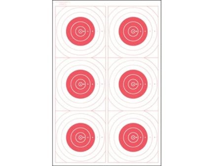 Action Target 6 Bullseye Military Training Target, Red/White