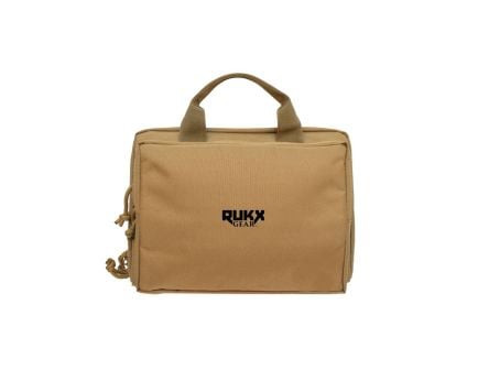 Rukx Gear 12.50" x 4.50" x 9.50" Double Pistol Case, Tan