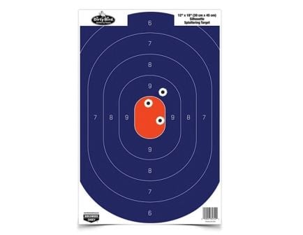 Birchwood Casey Dirty Bird Oval Silhouette Target Combo, Blue/Orange