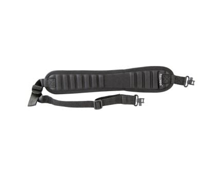 Bulldog Ribbed Rifle Sling w/Deluxe Locking Swivels, Black