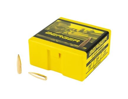 Berger BT Target 243 Winchester 95gr Boat Tail HP Reloading Bullets, 100 Count - 24427
